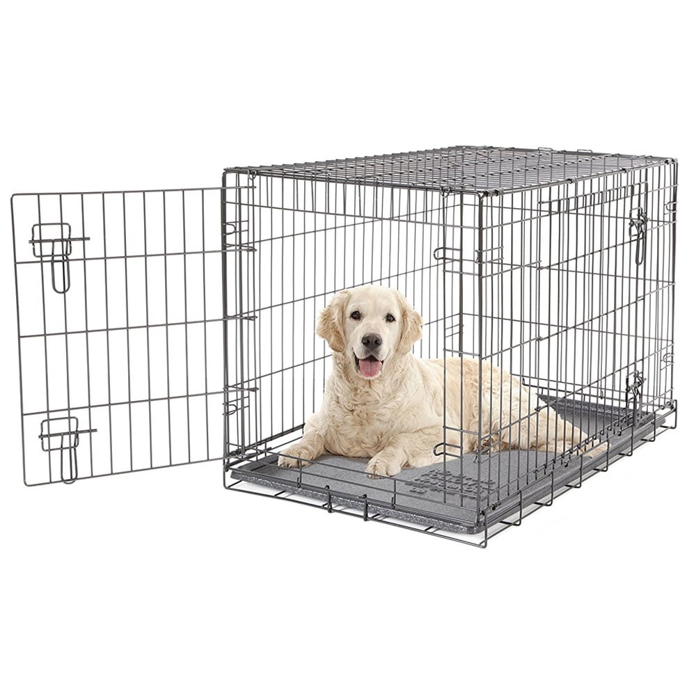 2 Door Black Wire Home Dog Crate