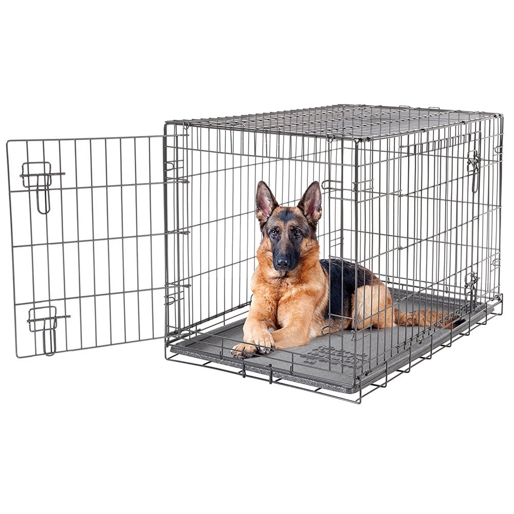 2 Door Black Wire Home Dog Crate