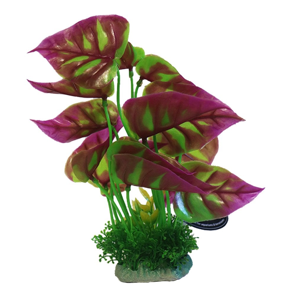 Green & Pink Plastic Plant 20cm
