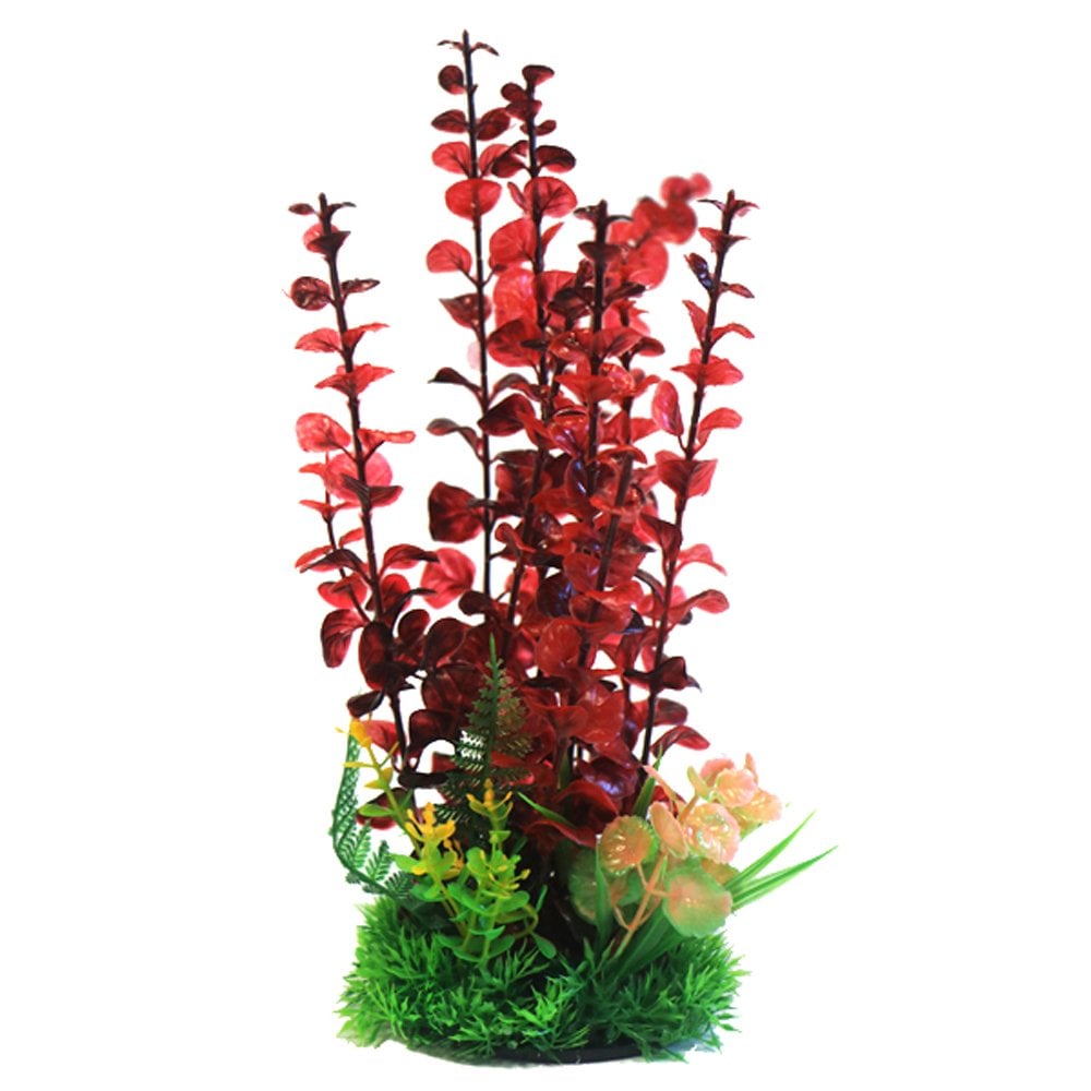 Red Combi Plastic Plant 30cm
