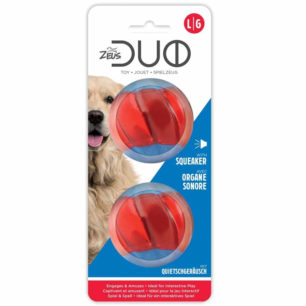 Duo Ball With Squeaker (2pk)