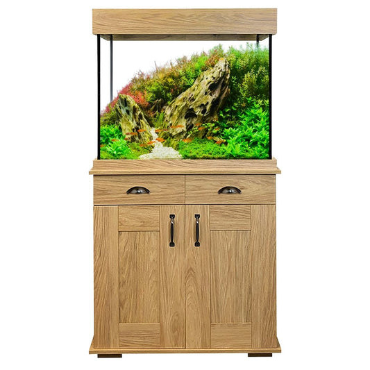 Shaker 168L Aquarium & Cabinet Set - Hampshire Oak