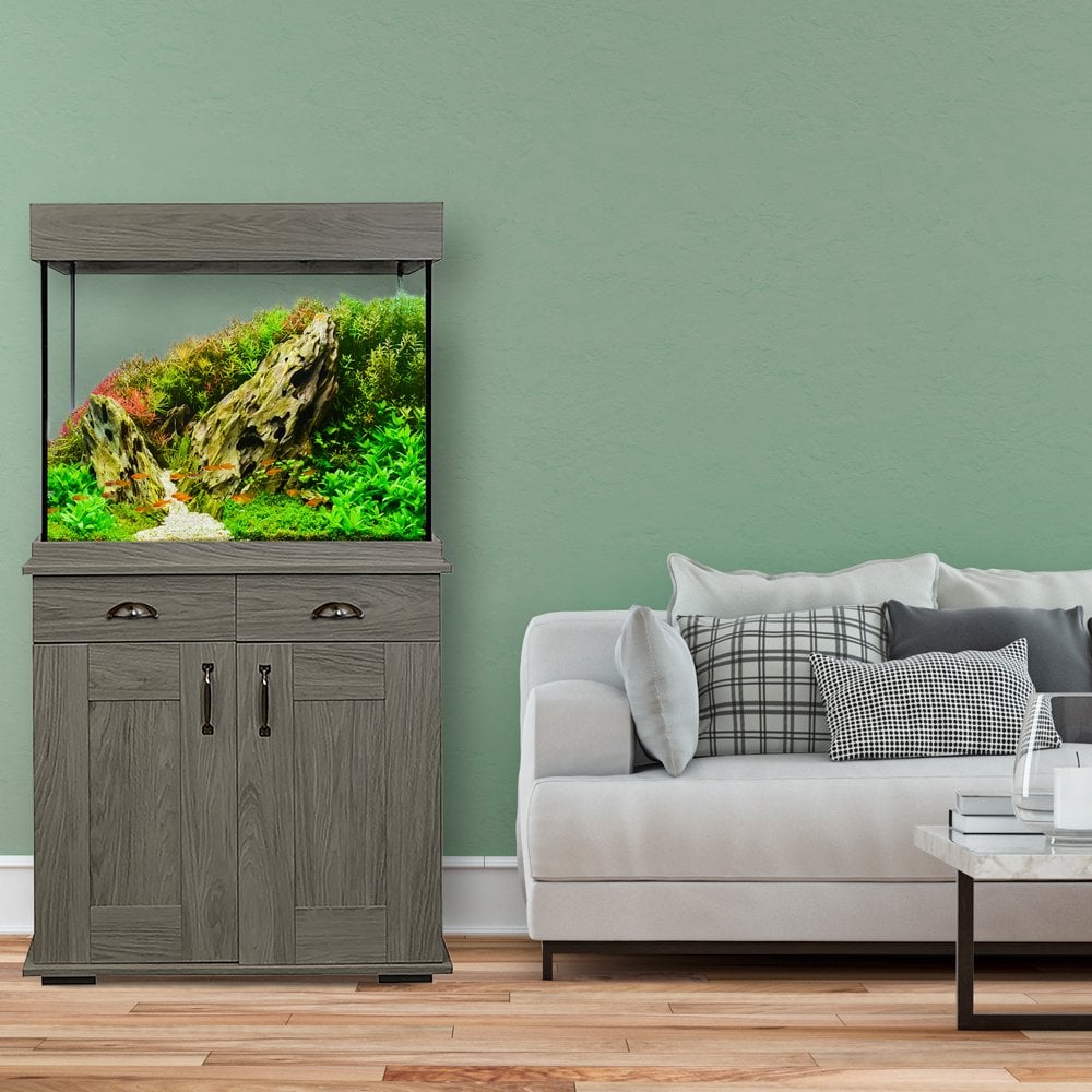Shaker 168L Aquarium & Cabinet Set - Slate Grey