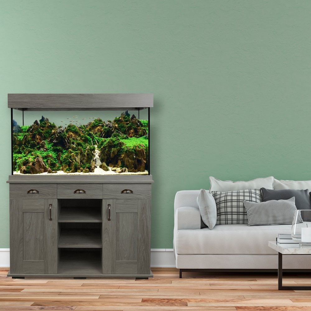 Shaker 252L Aquarium & Cabinet Set - Slate Grey
