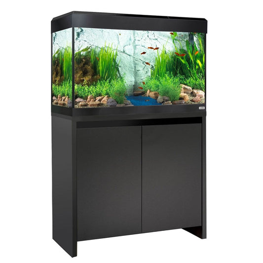 Roma 125 Bluetooth LED Aquarium & Cabinet Set - Black