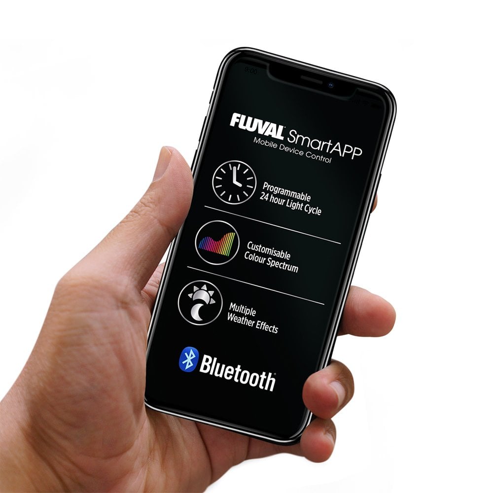 Roma 125 Bluetooth LED Aquarium & Cabinet Set - Black