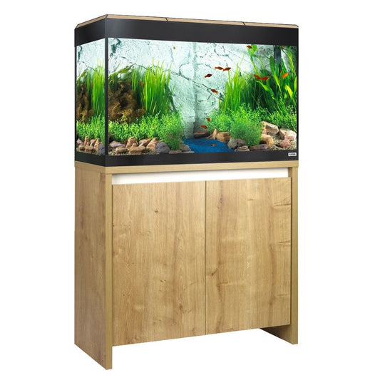 Roma 125 Bluetooth LED Aquarium & Cabinet Set - Oak