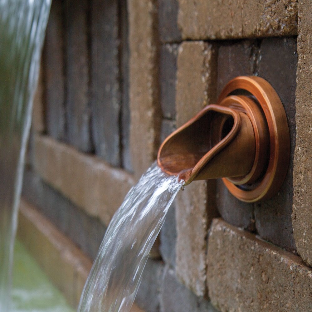 Wall Spout Ellipse - Copper
