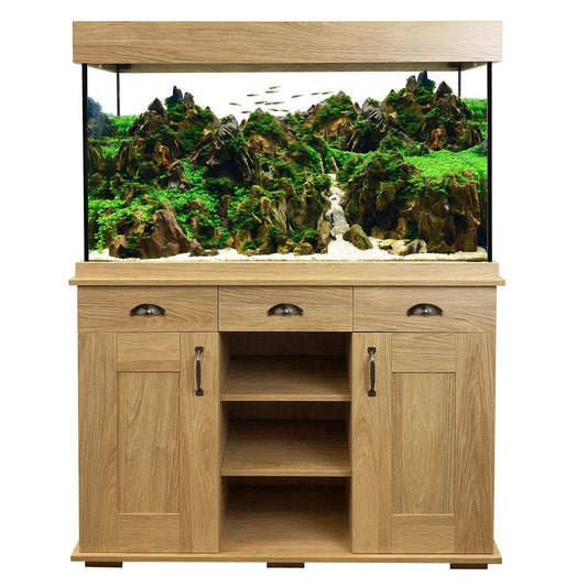 Shaker 345L Aquarium & Cabinet With FREE Bundle - Hampshire Oak