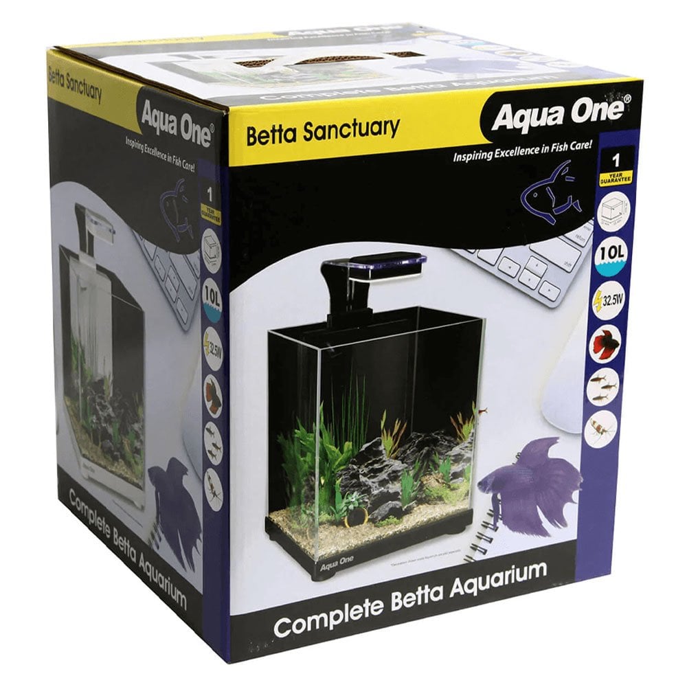Betta Sanctuary Aquarium 10L - Black