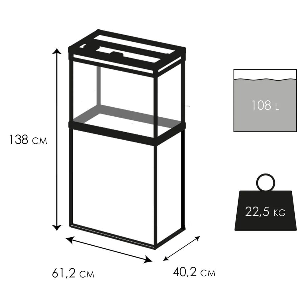 Emotions Pro 60 Aquarium & Cabinet Set - White