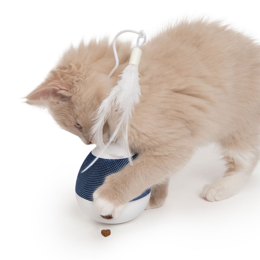 Pixi Spinner Cat Toy - White & Blue