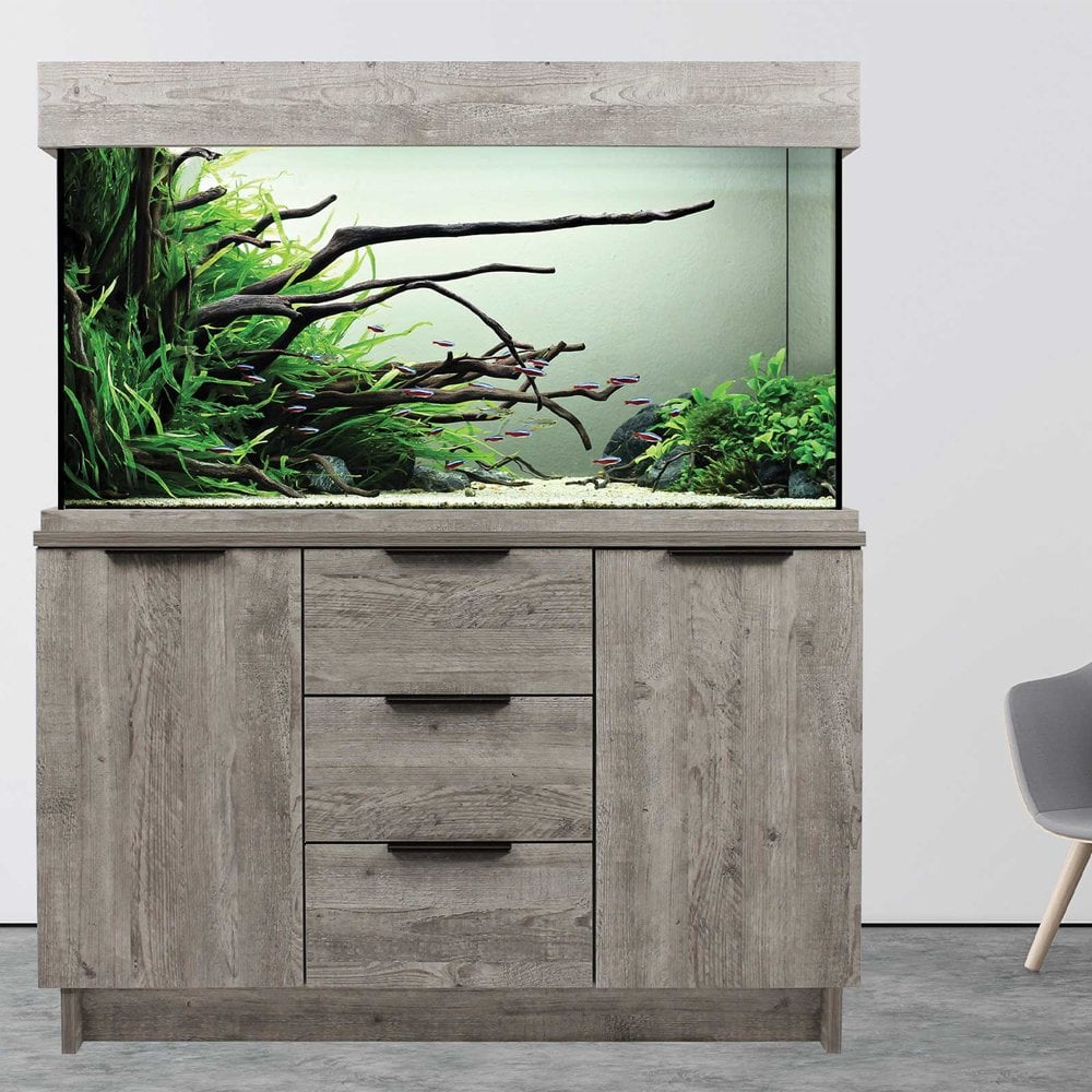 OakStyle 230 Aquarium & Cabinet Set - Urban Grey