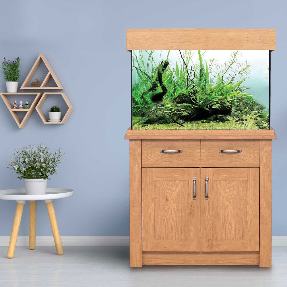 OakStyle 145 Aquarium & Cabinet Set - Original Oak