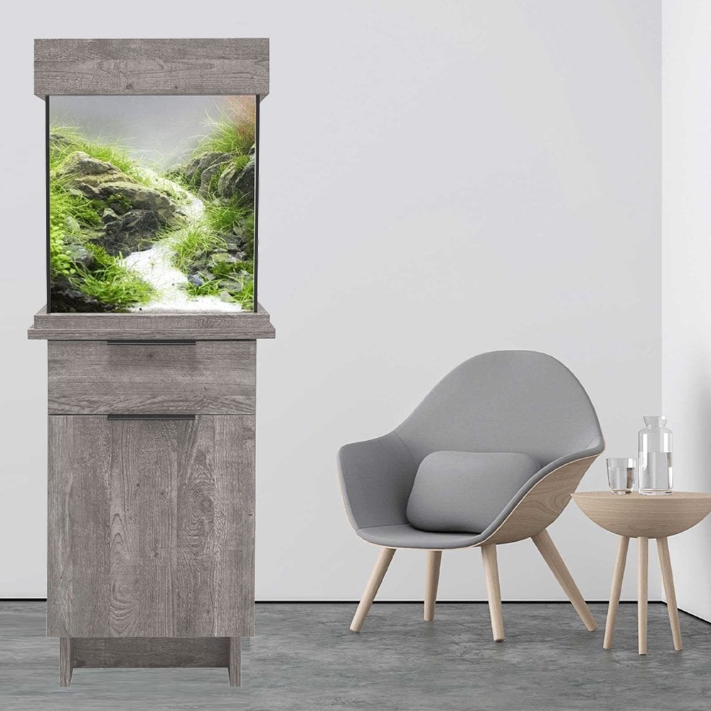 OakStyle 85 Aquarium & Cabinet Set - Urban Grey