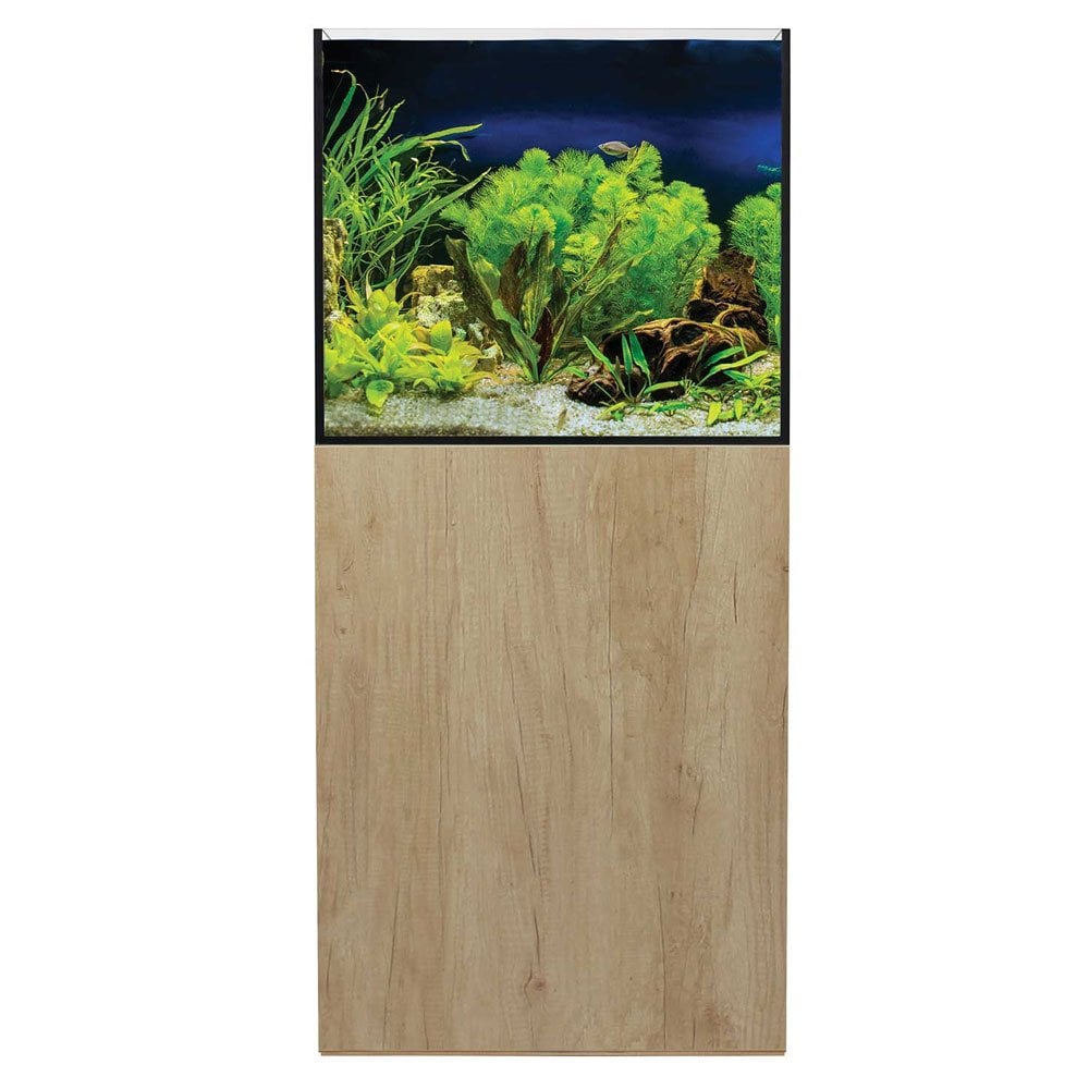 AquaSys 150 Aquarium & Cabinet Set - Natural Nebraska Oak