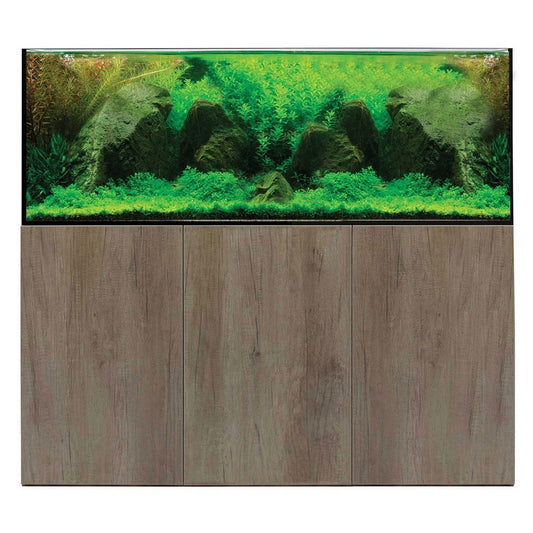 AquaSys 395 Aquarium & Cabinet Set - Grey Nebraska Oak