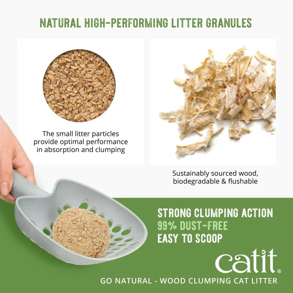 Go Natural Wood Clumping Cat Litter 7.5kg - Lavender