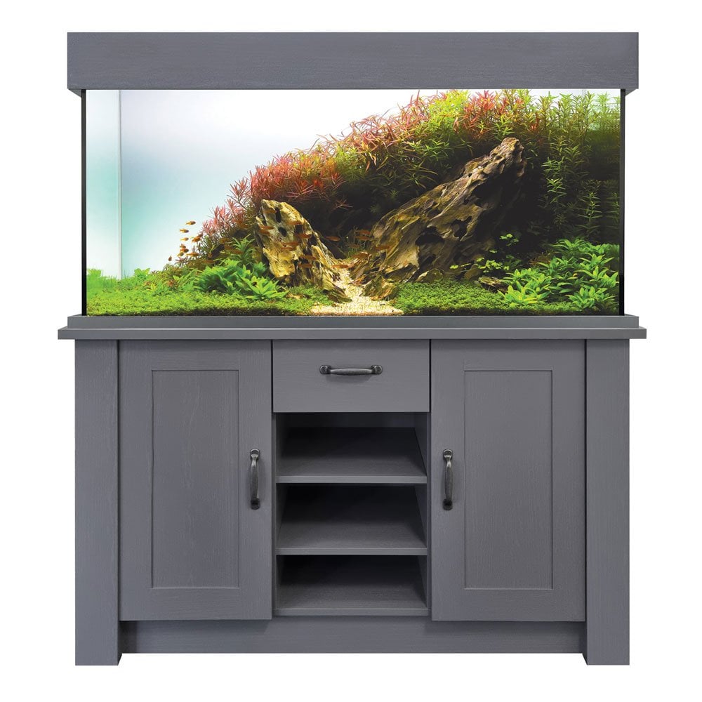 OakStyle 230 Aquarium & Cabinet Set - Slate Grey