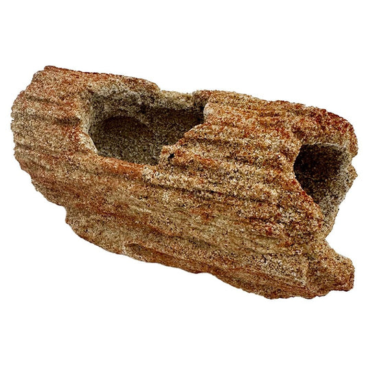 Sandstone Log With 2 Holes