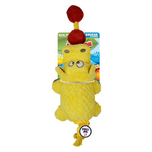 Hungry Hungry Hippos Squeak & Crinkle Tug 17in