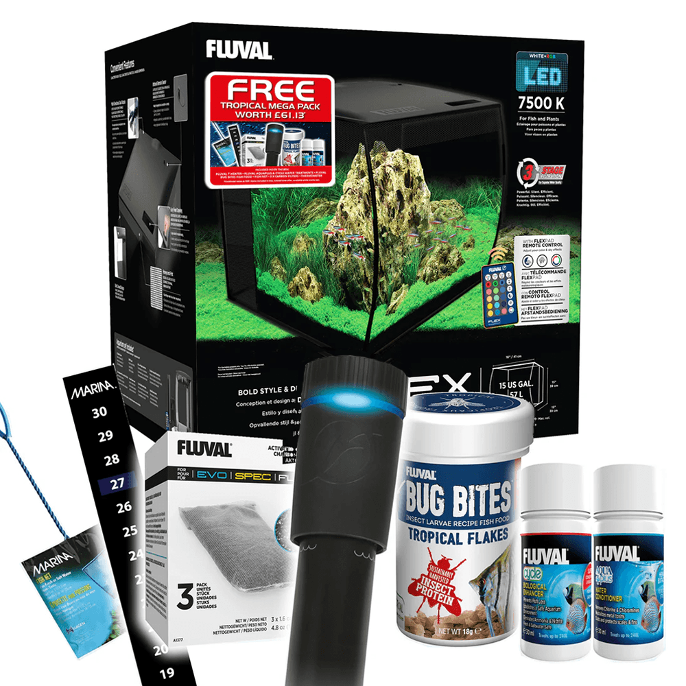 Flex Aquarium 57L Aquarium Bundle - Black