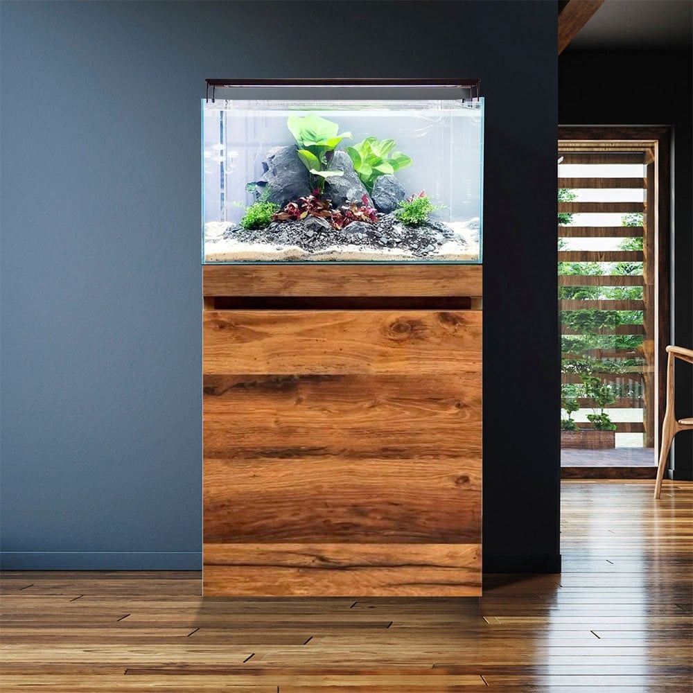 Visi-White 60 Aquascaping Aquarium & Cabinet Set - Hunton Oak