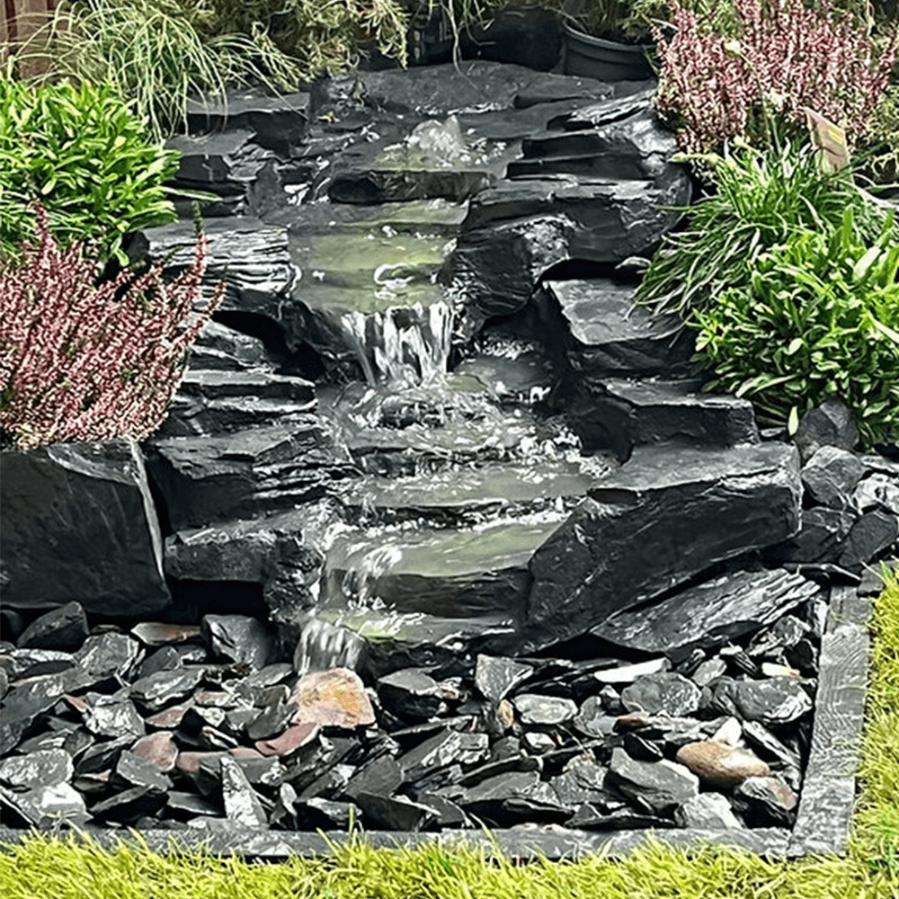 Staubbach Small Slate Step Cascade Right Bend - Welsh Slate