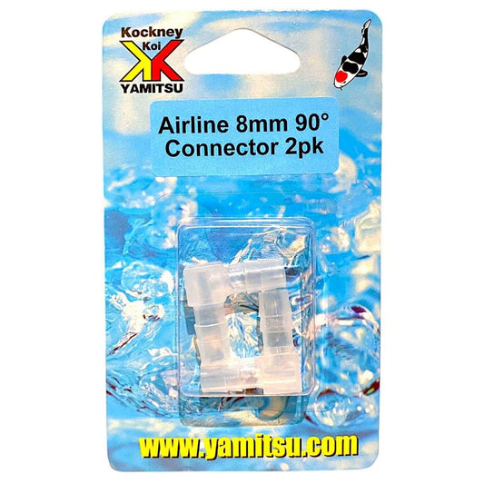 8mm Airline Connector - 90 Degree Bend (2pk)