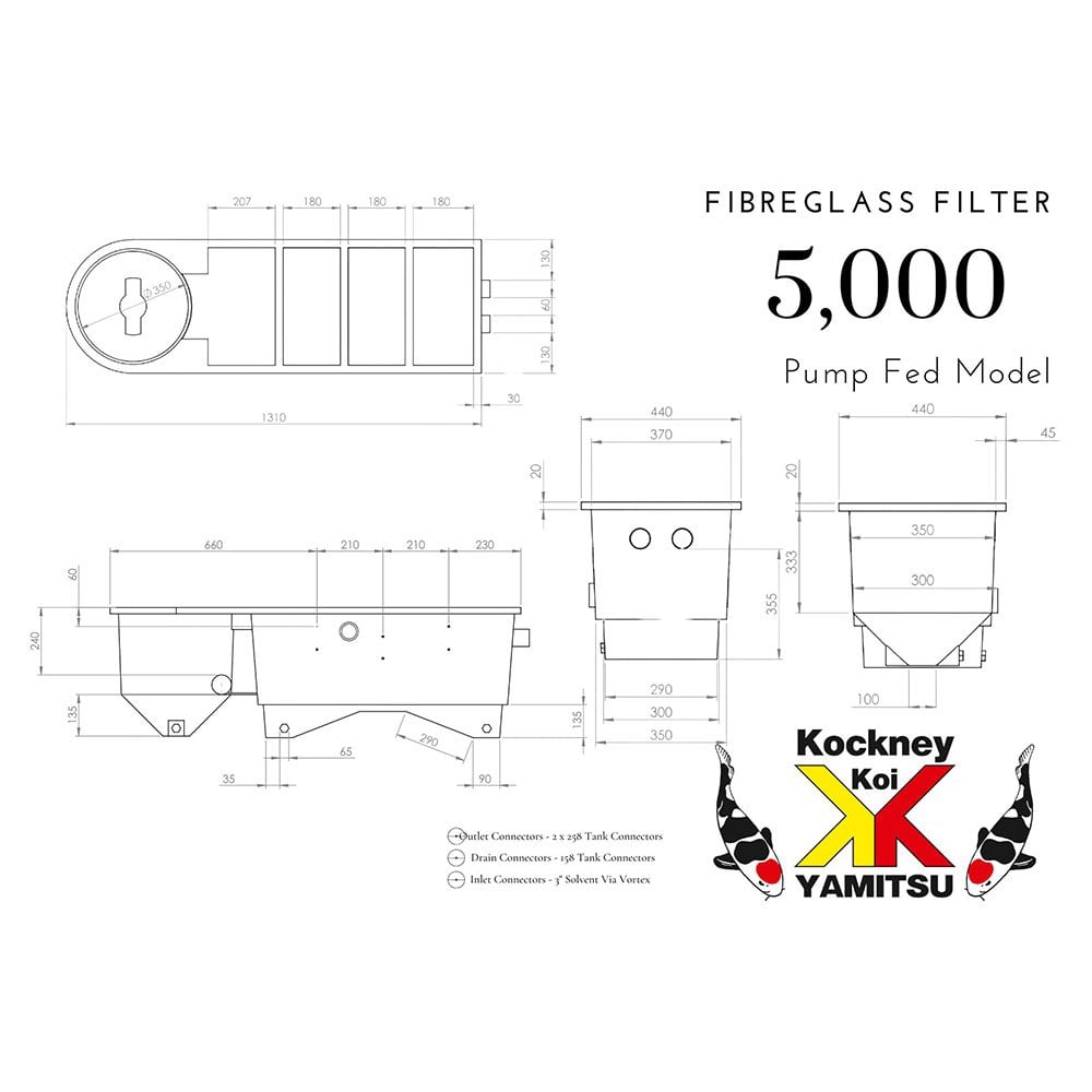 5000V FG Multi Bay Filter With Media - Pump Fed