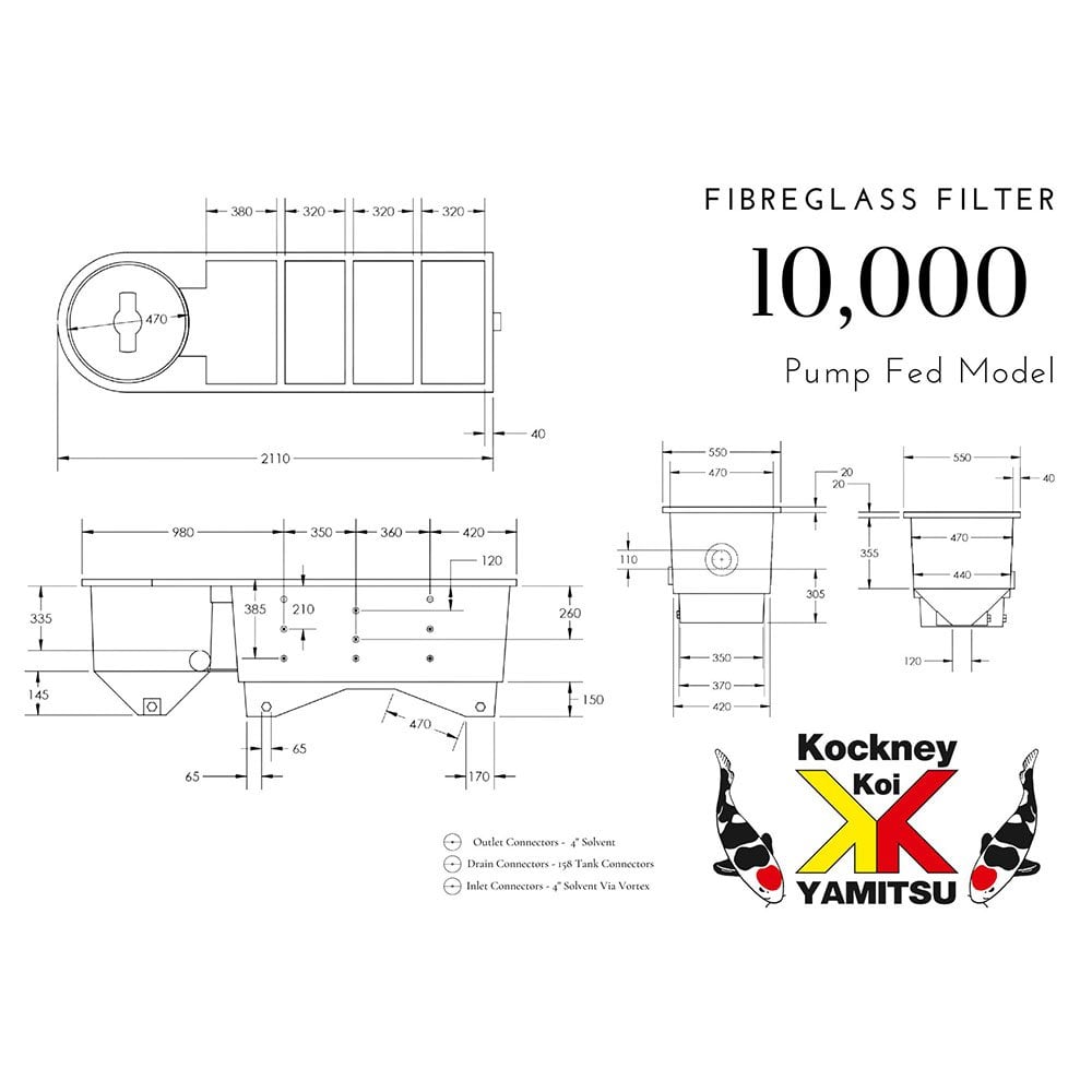 10000V FG Multi Bay Filter With Media - Pump Fed