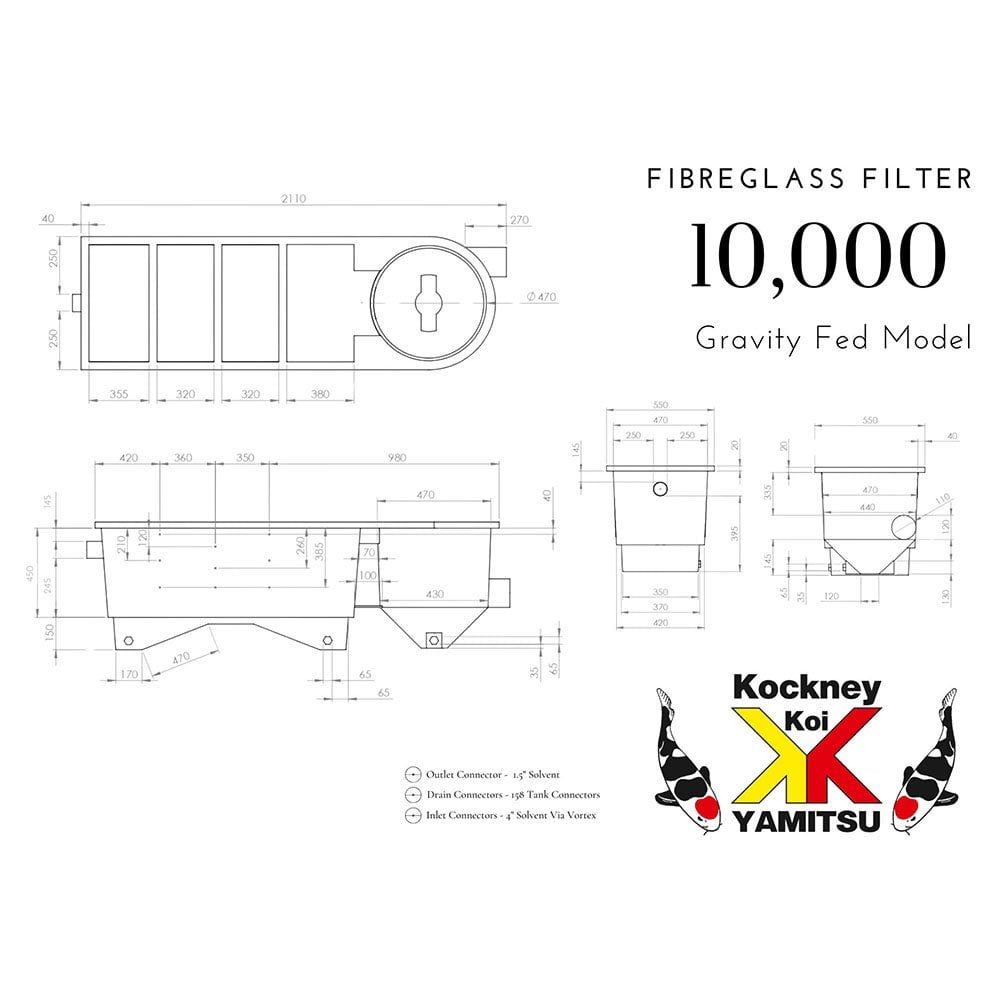 10000V FG Multi Bay Filter With Media - Gravity