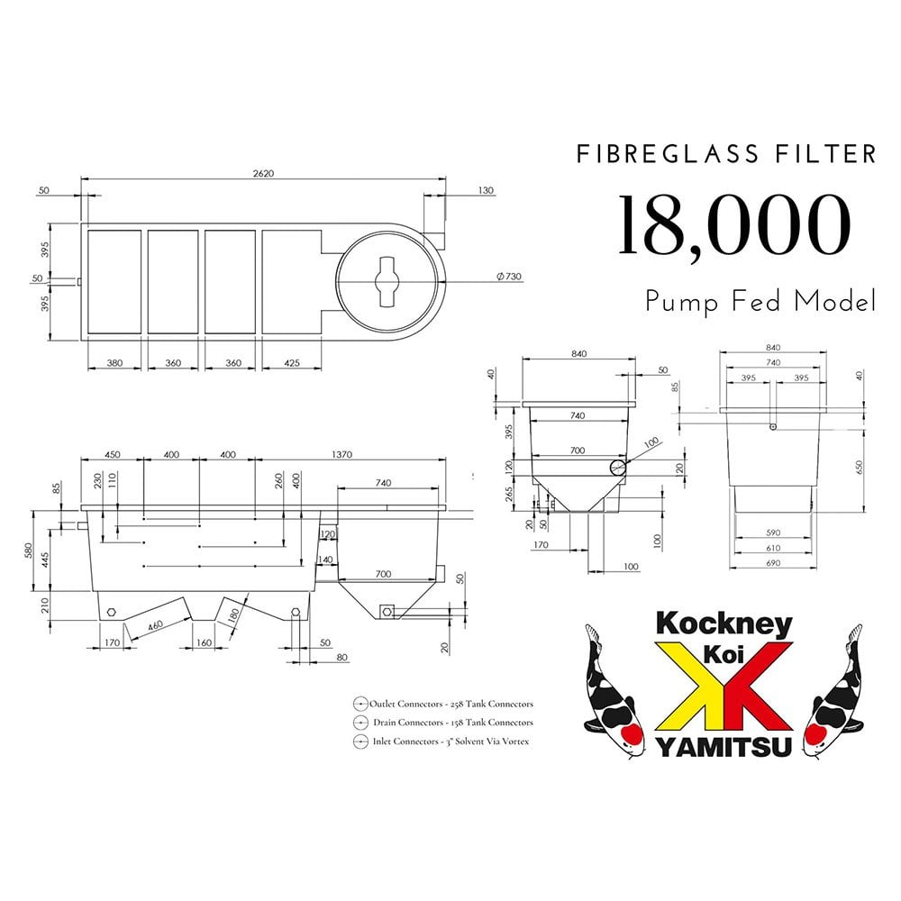 18000V FG Multi Bay Filter With Media - Pump Fed