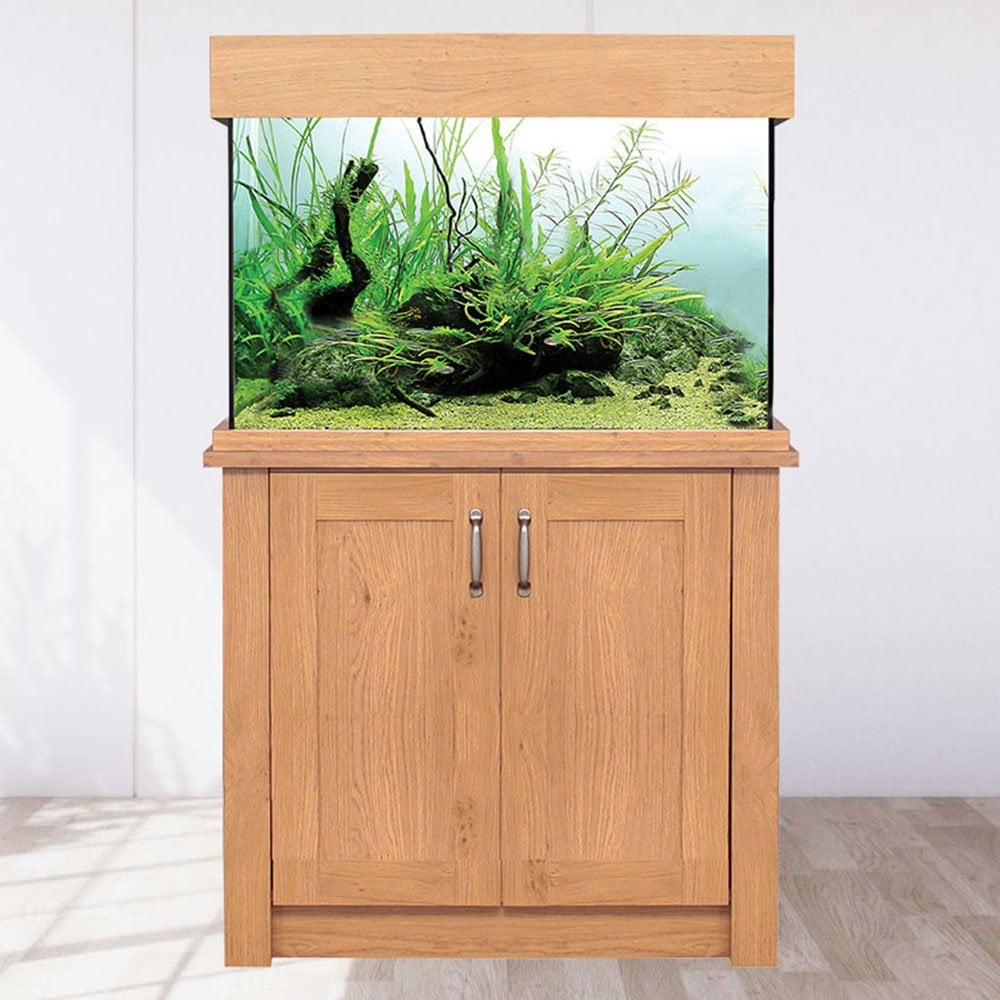 OakStyle 145 Aquarium & Cabinet Set - Original Oak