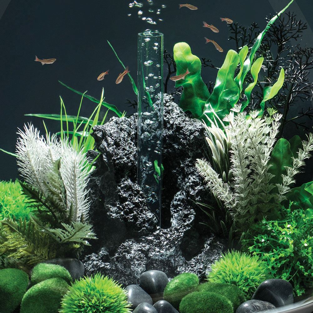 Black Mineral Stone Ornament