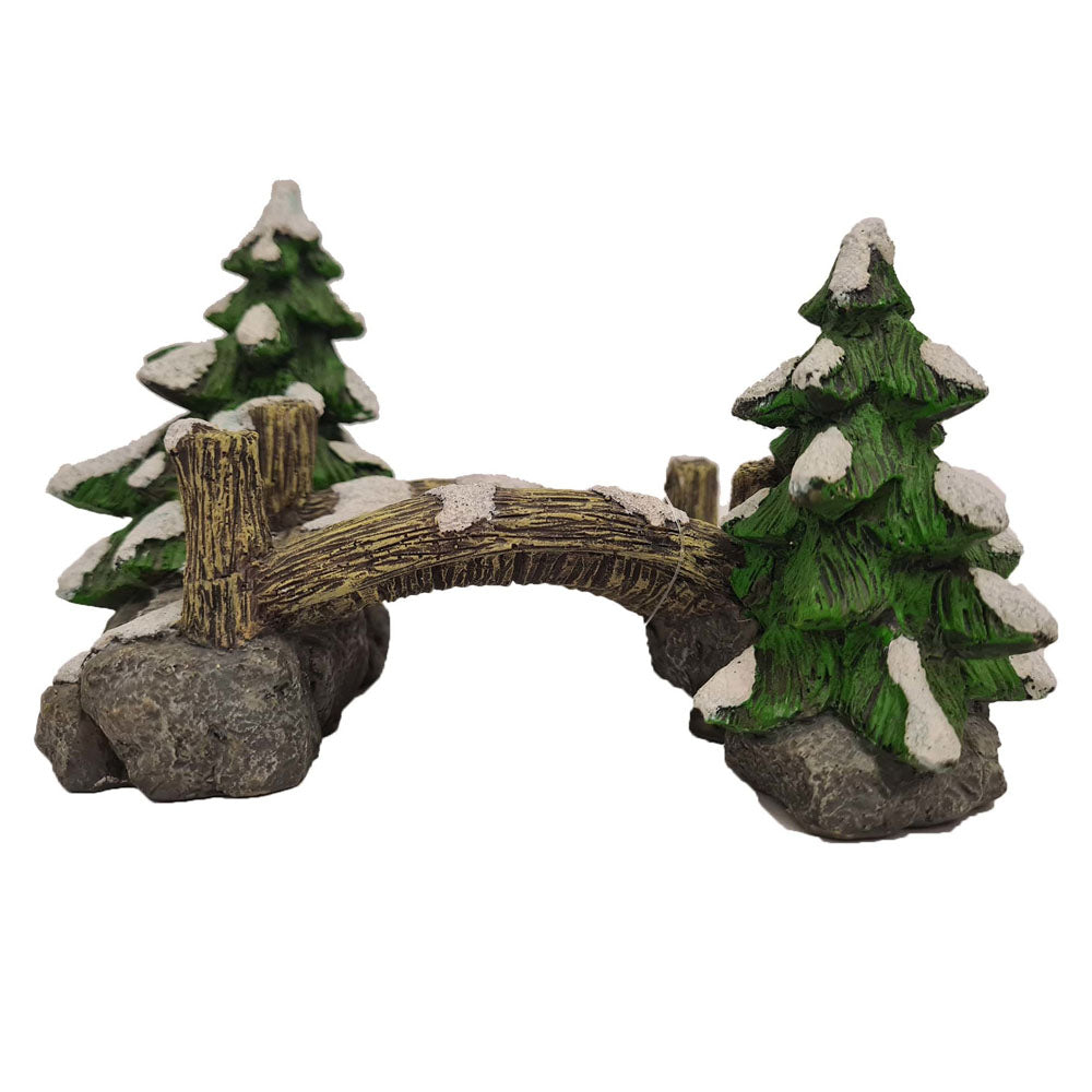 Christmas Trees With Bridge Aquarium Ornament