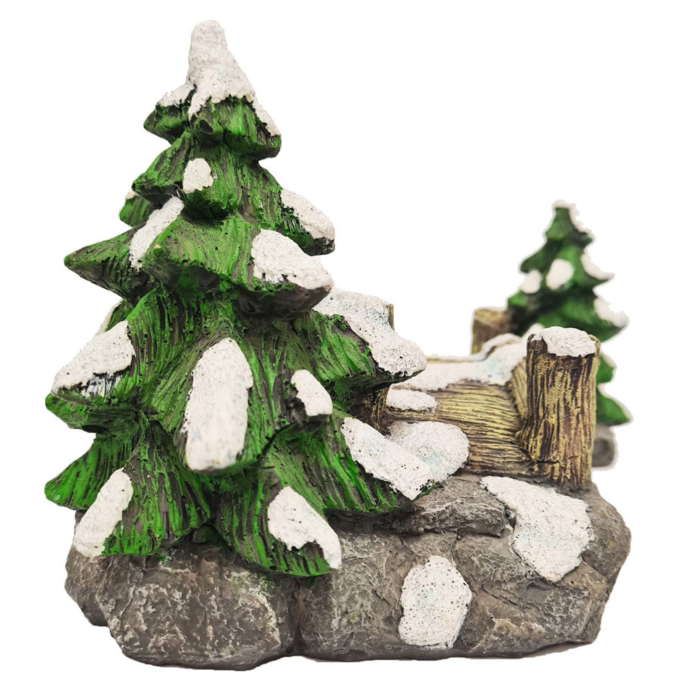 Christmas Trees With Bridge Aquarium Ornament