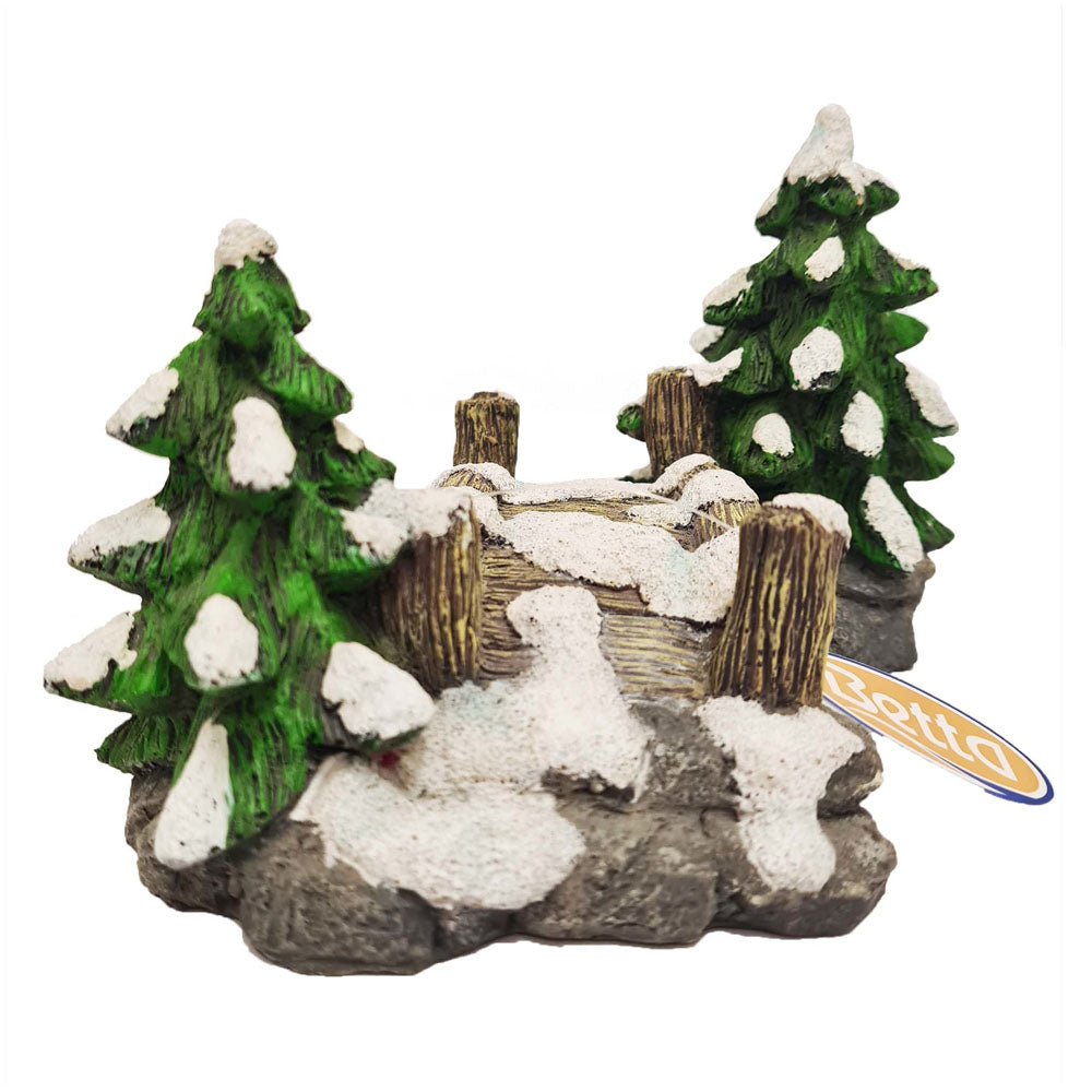 Christmas Trees With Bridge Aquarium Ornament