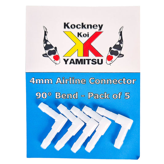 4mm Airline Connector - 90 Degree Bend (5pk)