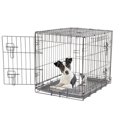 2 Door Black Wire Home Dog Crate