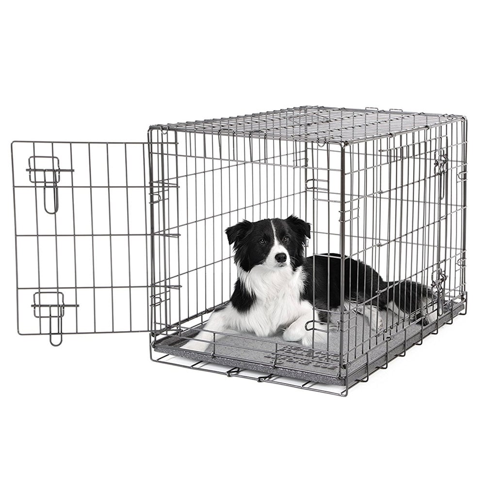 2 Door Black Wire Home Dog Crate