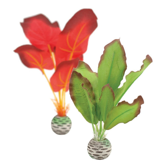 Red/Green Silk Plants - Small