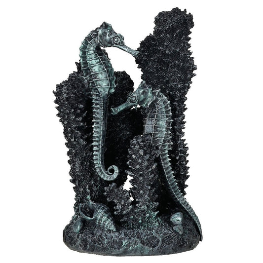 Seahorses On Coral Black - Small