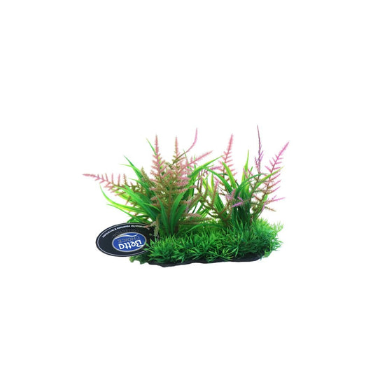 Pink Foreground Plastic Plant 15cm