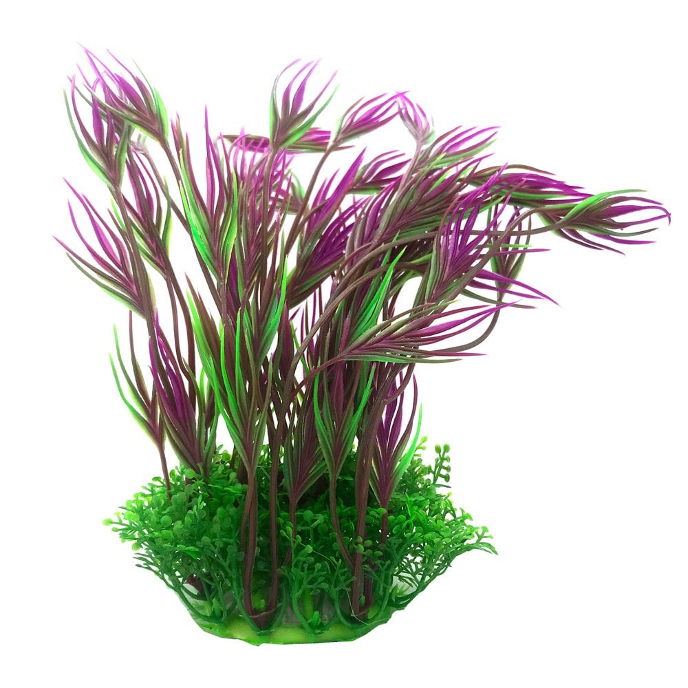 Purple & Green Plastic Plant 20cm