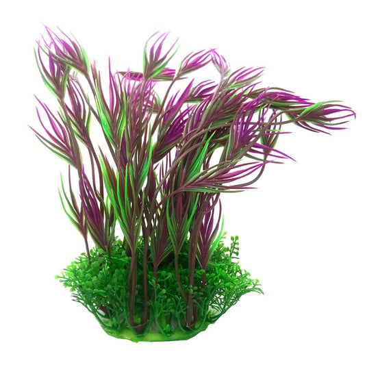 Purple & Green Plastic Plant 20cm