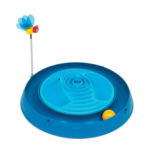 Play Circuit Ball Toy With Catnip Massager