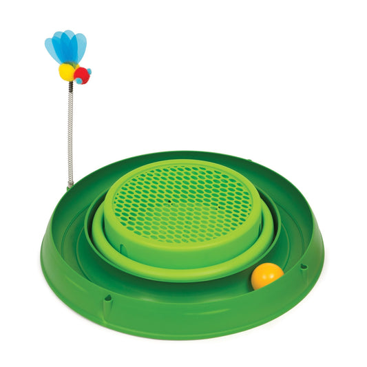 Play Circuit Ball Toy With Cat Grass