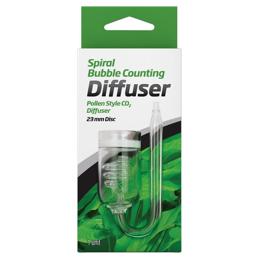 Glass Spiral Bubble Counting CO2 Diffuser 23mm