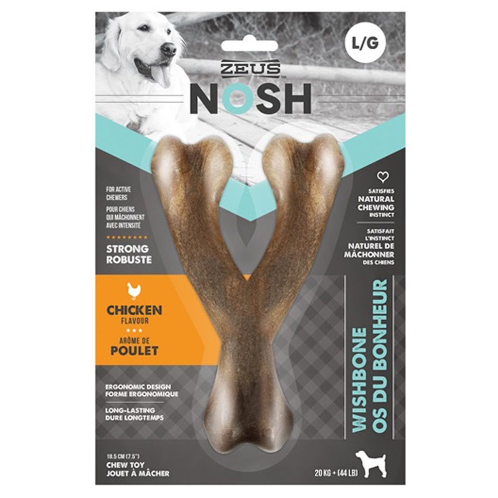 Zeus NOSH Strong Wishbone Chew Toy - Chicken Flavour